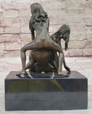 FFM Threesome Sex Erotic Bronze Statue Sculpture Signed Mavchi Erotica 10" x 7"