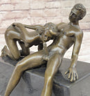 Blowjob Erotic Bronze Sculpture Figure Modern Art by Mavchi 7" x 8"
