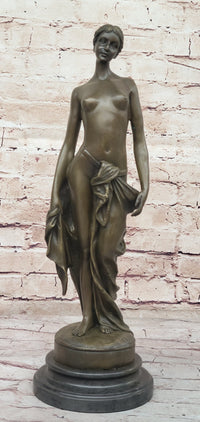 PHRYNE Bronze Sculpture Statue Nude Female Courtesan Figure 17.5" x 6"