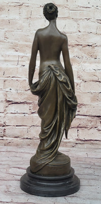 PHRYNE Bronze Sculpture Statue Nude Female Courtesan Figure 17.5" x 6"