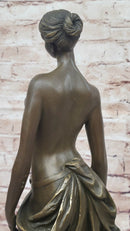 PHRYNE Bronze Sculpture Statue Nude Female Courtesan Figure 17.5" x 6"