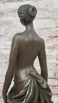 PHRYNE Bronze Sculpture Statue Nude Female Courtesan Figure 17.5" x 6"