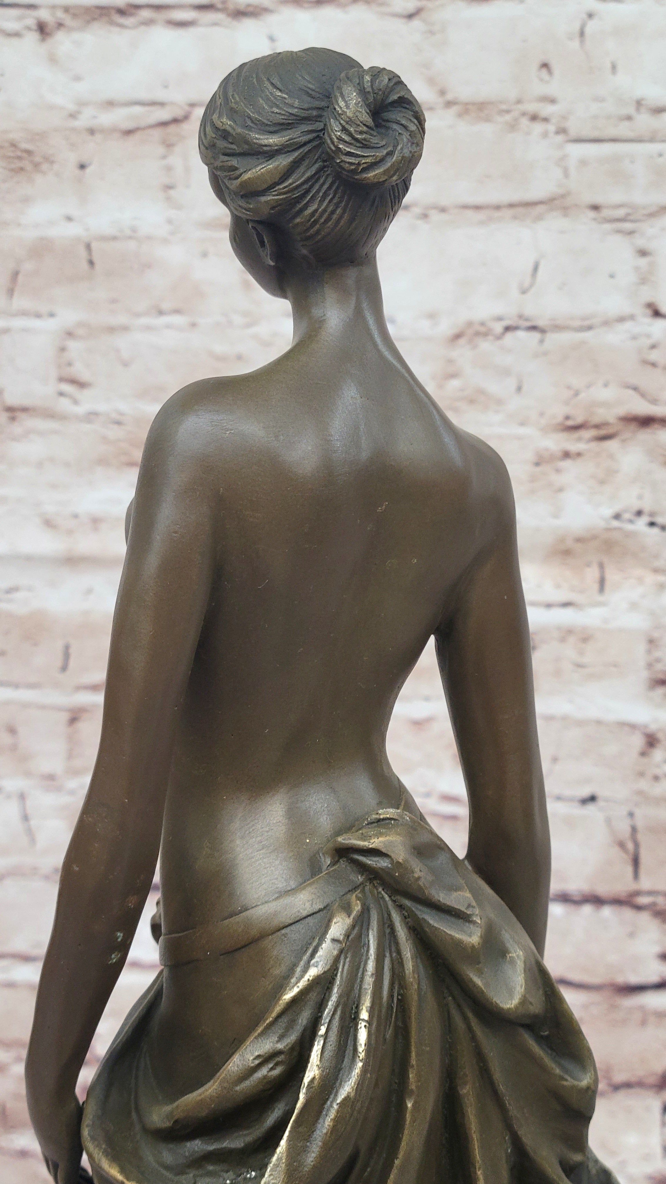 PHRYNE Bronze Sculpture Statue Nude Female Courtesan Figure 17.5" x 6"