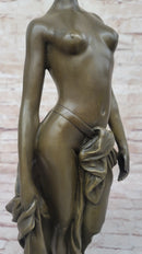 PHRYNE Bronze Sculpture Statue Nude Female Courtesan Figure 17.5" x 6"