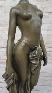 PHRYNE Bronze Sculpture Statue Nude Female Courtesan Figure 17.5" x 6"