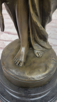 PHRYNE Bronze Sculpture Statue Nude Female Courtesan Figure 17.5" x 6"