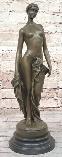 PHRYNE Bronze Sculpture Statue Nude Female Courtesan Figure 17.5" x 6"