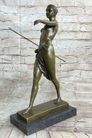 Amazon Queen Hippolyta Bronze Sculpture Nude Female Warrior 17" x 16"