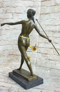 Amazon Queen Hippolyta Bronze Sculpture Nude Figure by R. Leger