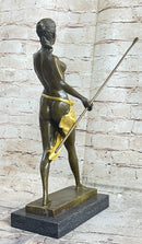 Amazon Queen Hippolyta Bronze Sculpture Nude Figure by R. Leger