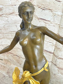 Amazon Queen Hippolyta Bronze Sculpture Nude Figure by R. Leger