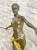 Amazon Queen Hippolyta Bronze Sculpture Nude Figure by R. Leger