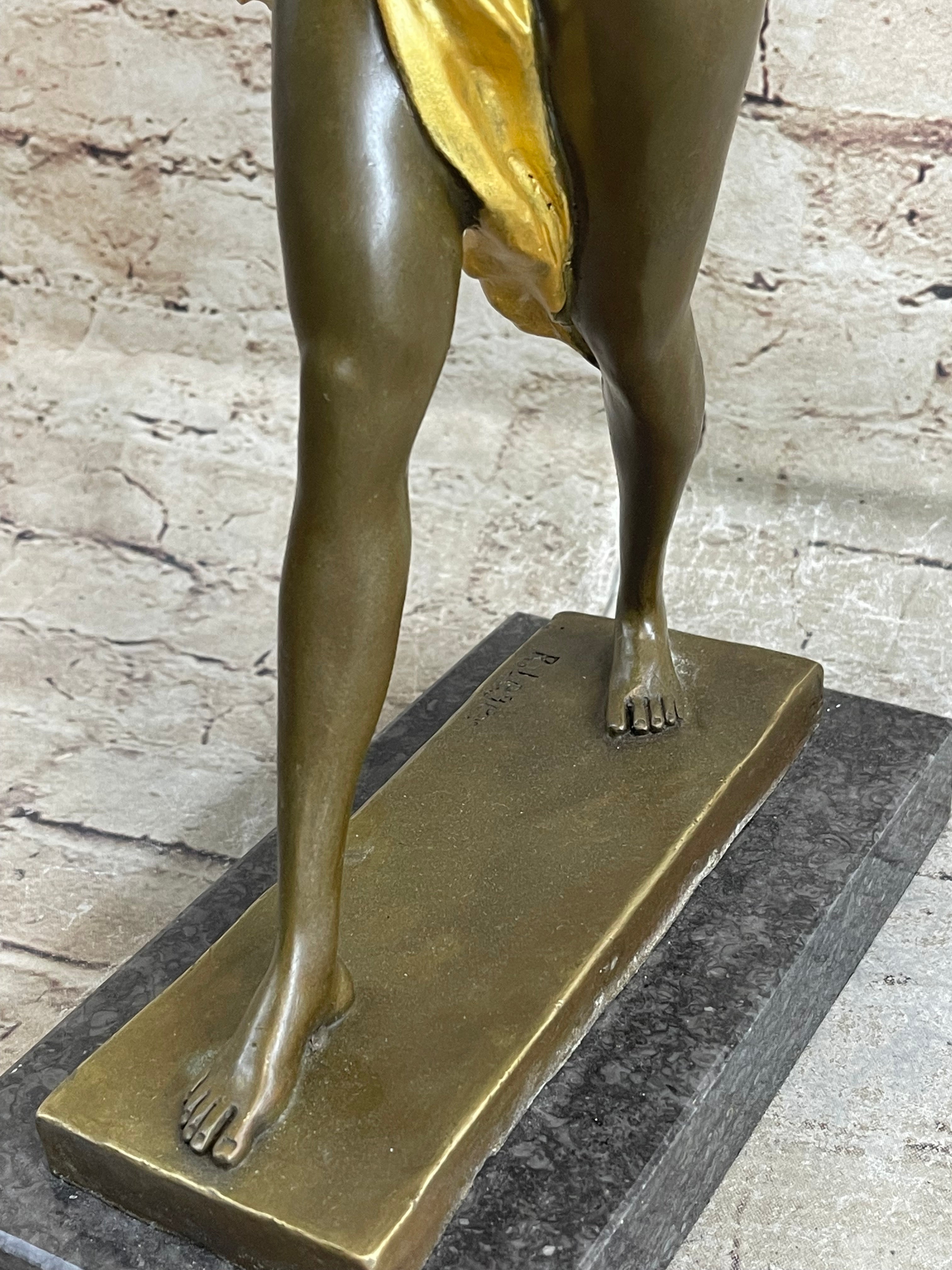 Amazon Queen Hippolyta Bronze Sculpture Nude Figure by R. Leger