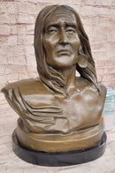 Signed Original Artwork by Milo Native American Chief Bronze Bust