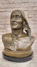 Signed Original Artwork by Milo Native American Chief Bronze Bust
