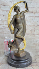 Woman with Thyrsus Art Deco Bronze by Guirande 14" x 6"