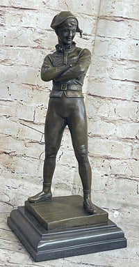 Rene de Saint-Marceaux Harlequin Jester Joker Bronze Sculpture