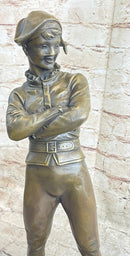 Rene de Saint-Marceaux Harlequin Jester Joker Bronze Sculpture