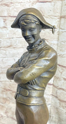 Rene de Saint-Marceaux Harlequin Jester Joker Bronze Sculpture
