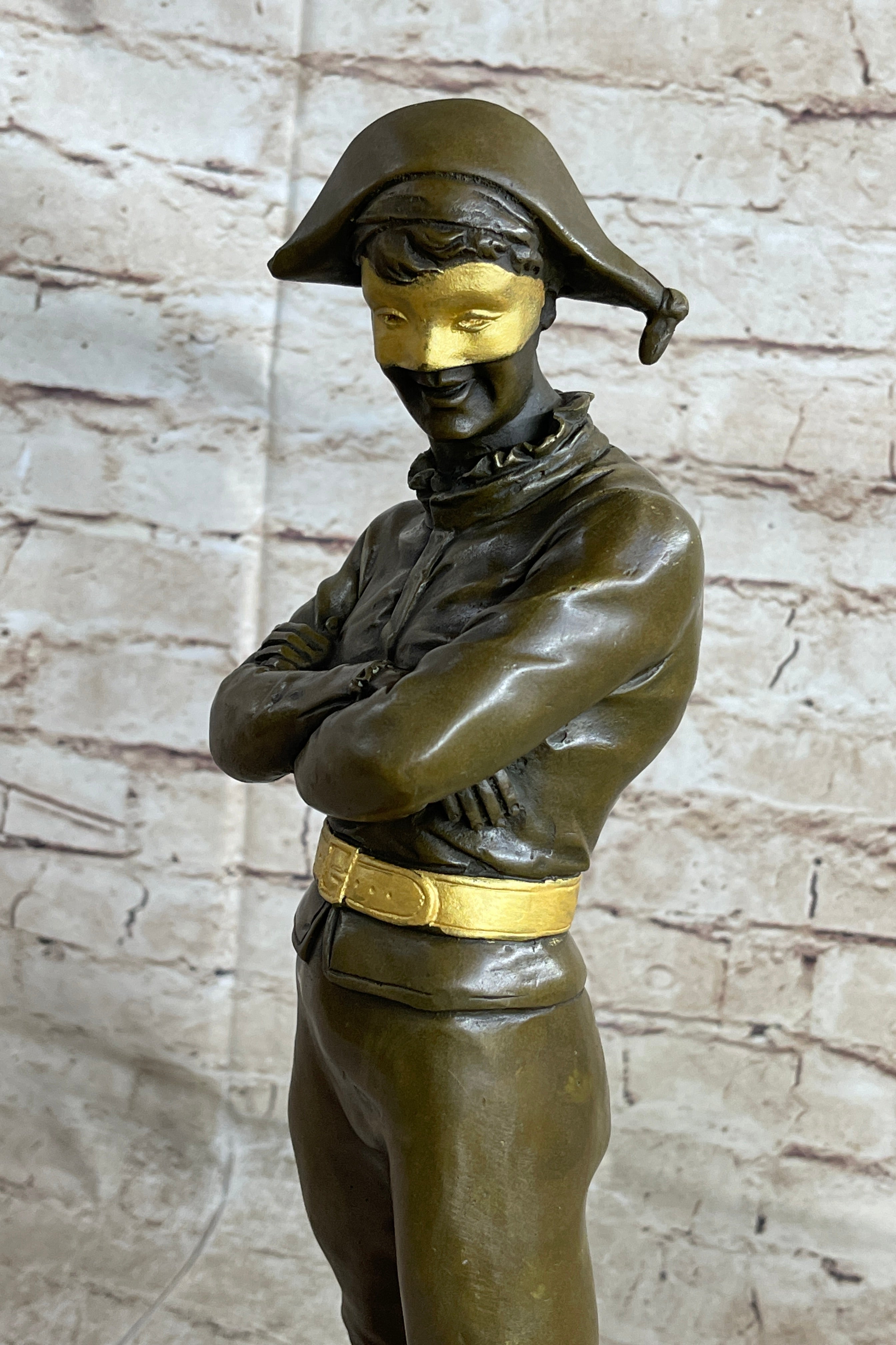Harlequin Pantomime Bronze Figure by Rene de Saint-Marceaux 17" x 7"