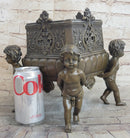 Cherubim Boys Bronze Vase Planter by Gustave-Joseph Cheret
