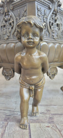 Cherubim Boys Bronze Vase Planter by Gustave-Joseph Cheret