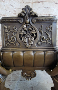 Cherubim Boys Bronze Vase Planter by Gustave-Joseph Cheret