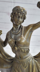 Art Deco Female Dancer Bronze Sculpture 18" x 9"