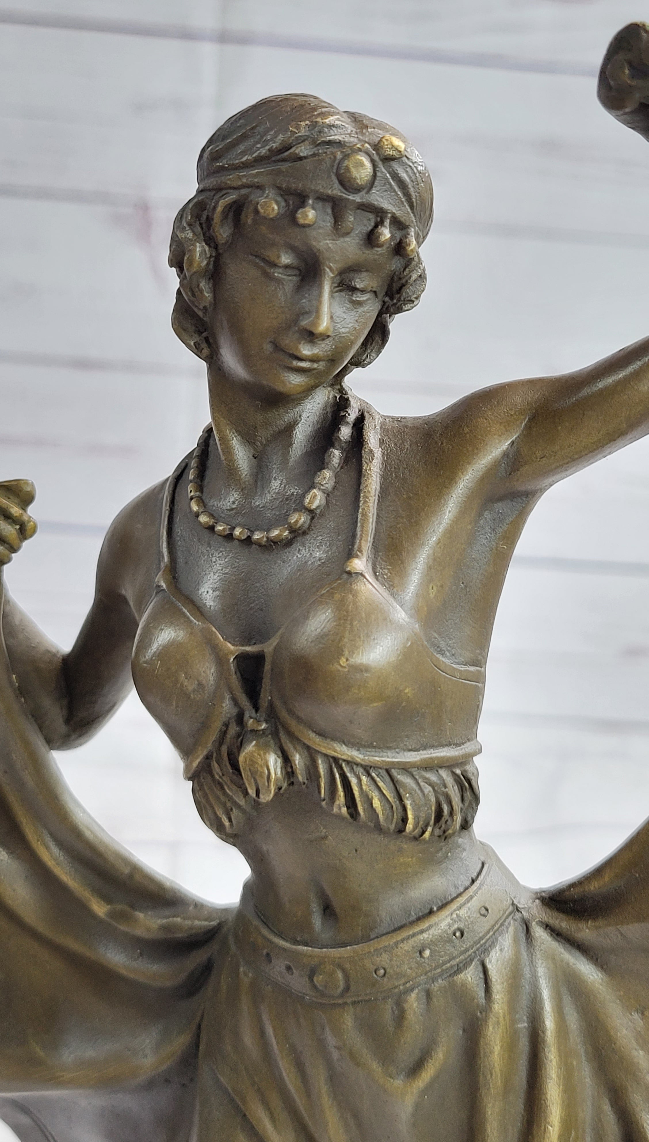 Art Deco Female Dancer Bronze Sculpture 18" x 9"