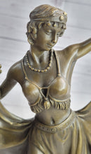 Art Deco Female Dancer Bronze Sculpture 18" x 9"
