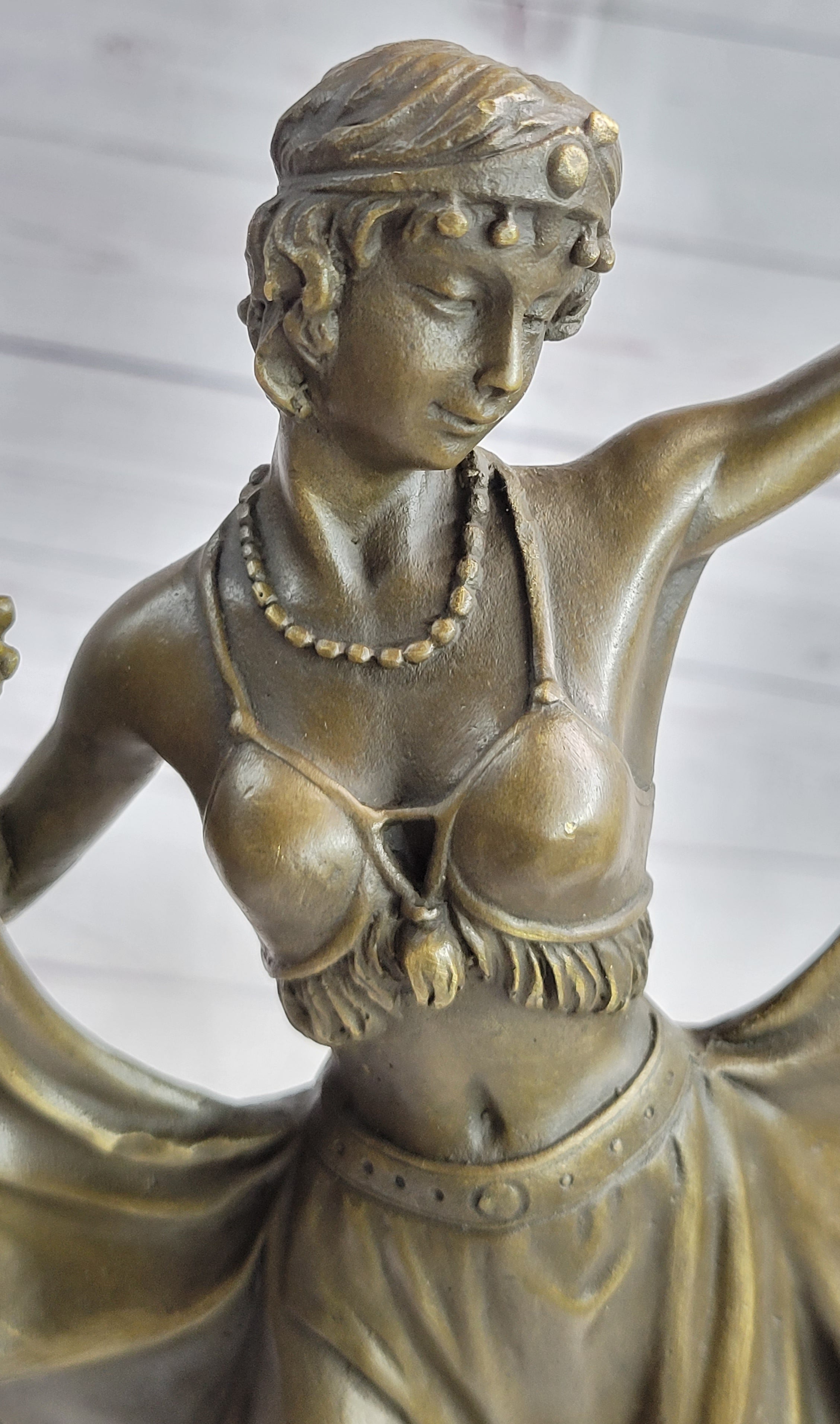Art Deco Female Dancer Bronze Sculpture 18" x 9"