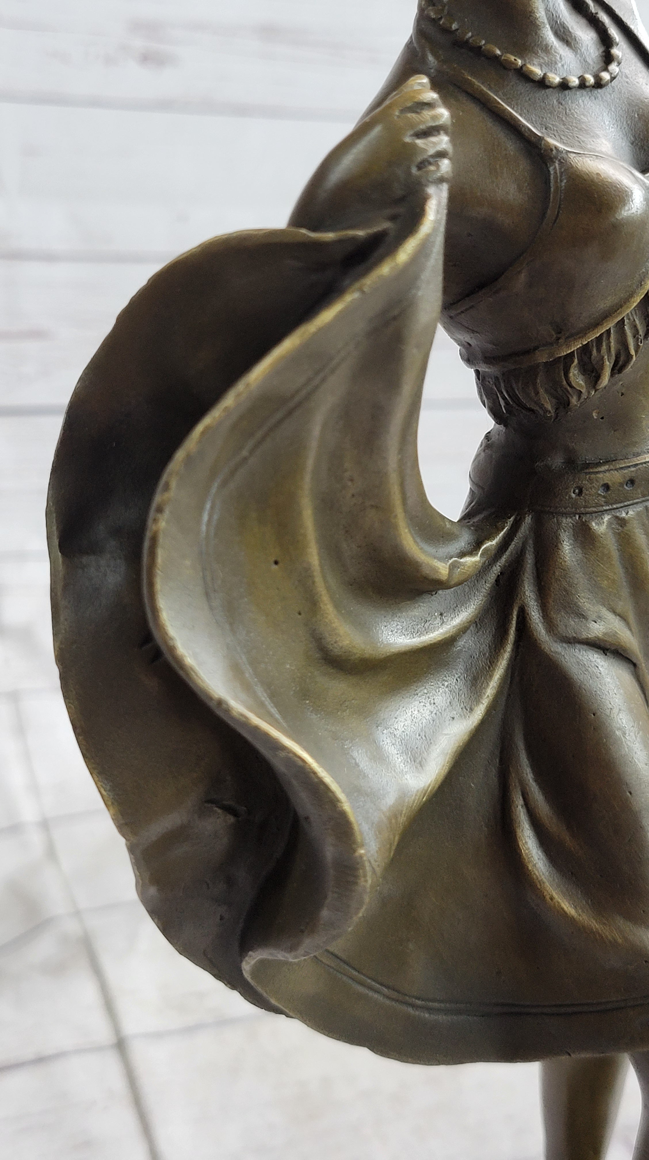 Art Deco Female Dancer Bronze Sculpture 18" x 9"