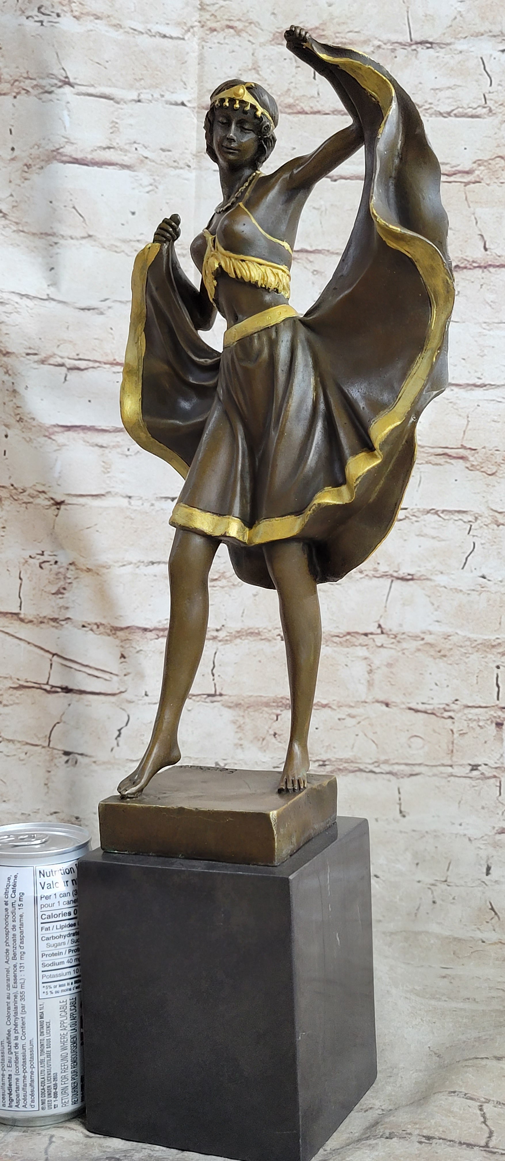 Bronze Sculpture of Dancing Woman – Art Deco Style