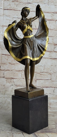 Bronze Sculpture of Dancing Woman – Art Deco Style