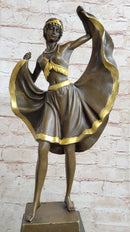 Bronze Sculpture of Dancing Woman – Art Deco Style
