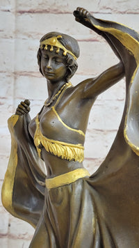 Bronze Sculpture of Dancing Woman – Art Deco Style