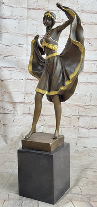Bronze Sculpture of Dancing Woman – Art Deco Style
