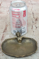 Art Nouveau Bronze Nude Lady Dish Sculpture – Decorative Trinket Bowl