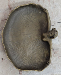 Art Nouveau Bronze Nude Lady Dish Sculpture – Decorative Trinket Bowl