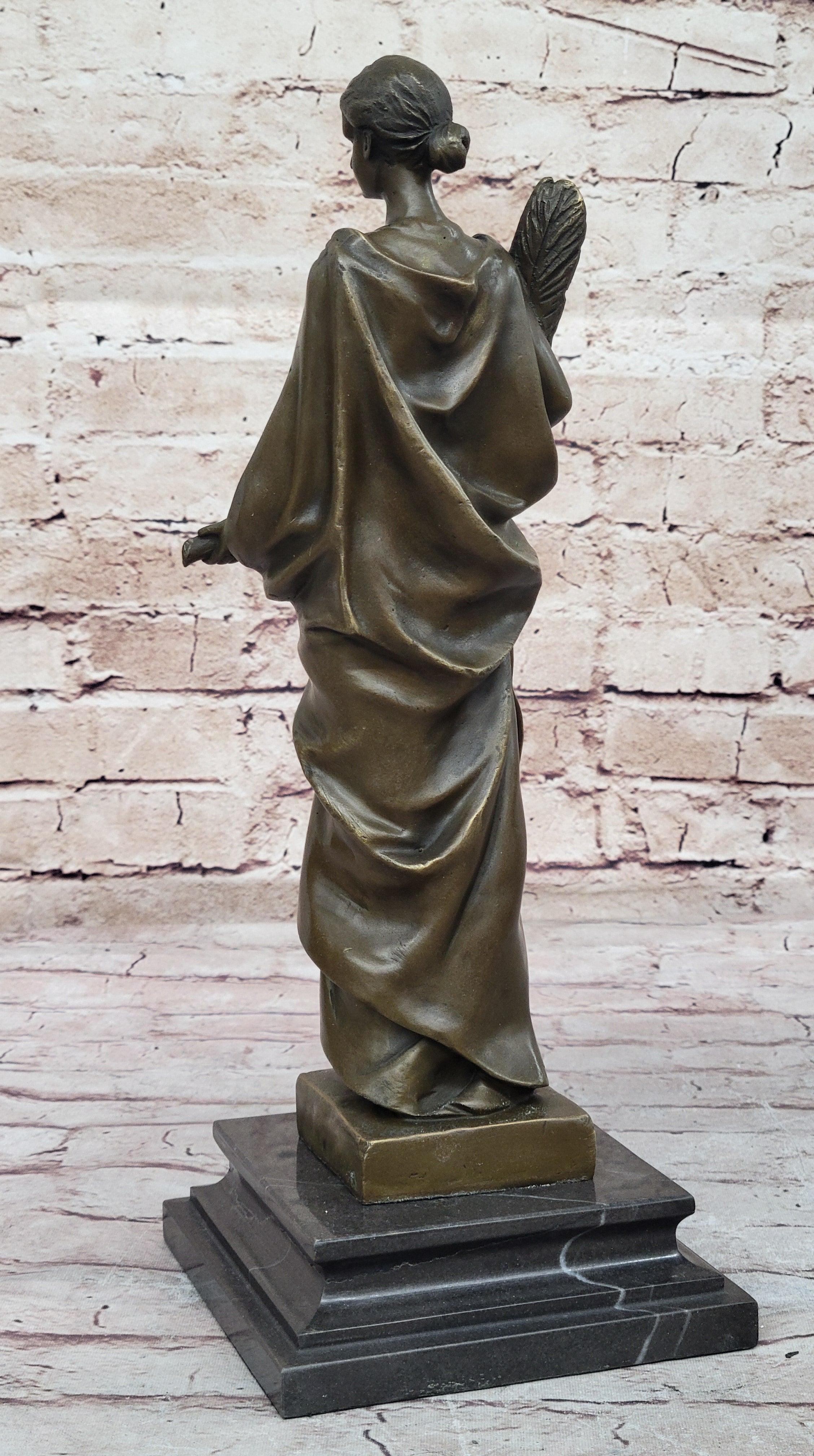 Bronze Fortuna Roman Of Fortune Statue Hot Cast Signed Artwork