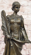 Bronze Fortuna Roman Of Fortune Statue Hot Cast Signed Artwork