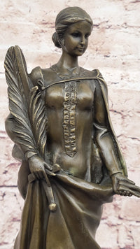 Bronze Fortuna Roman Of Fortune Statue Hot Cast Signed Artwork