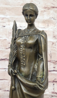 Bronze Fortuna Roman Of Fortune Statue Hot Cast Signed Artwork