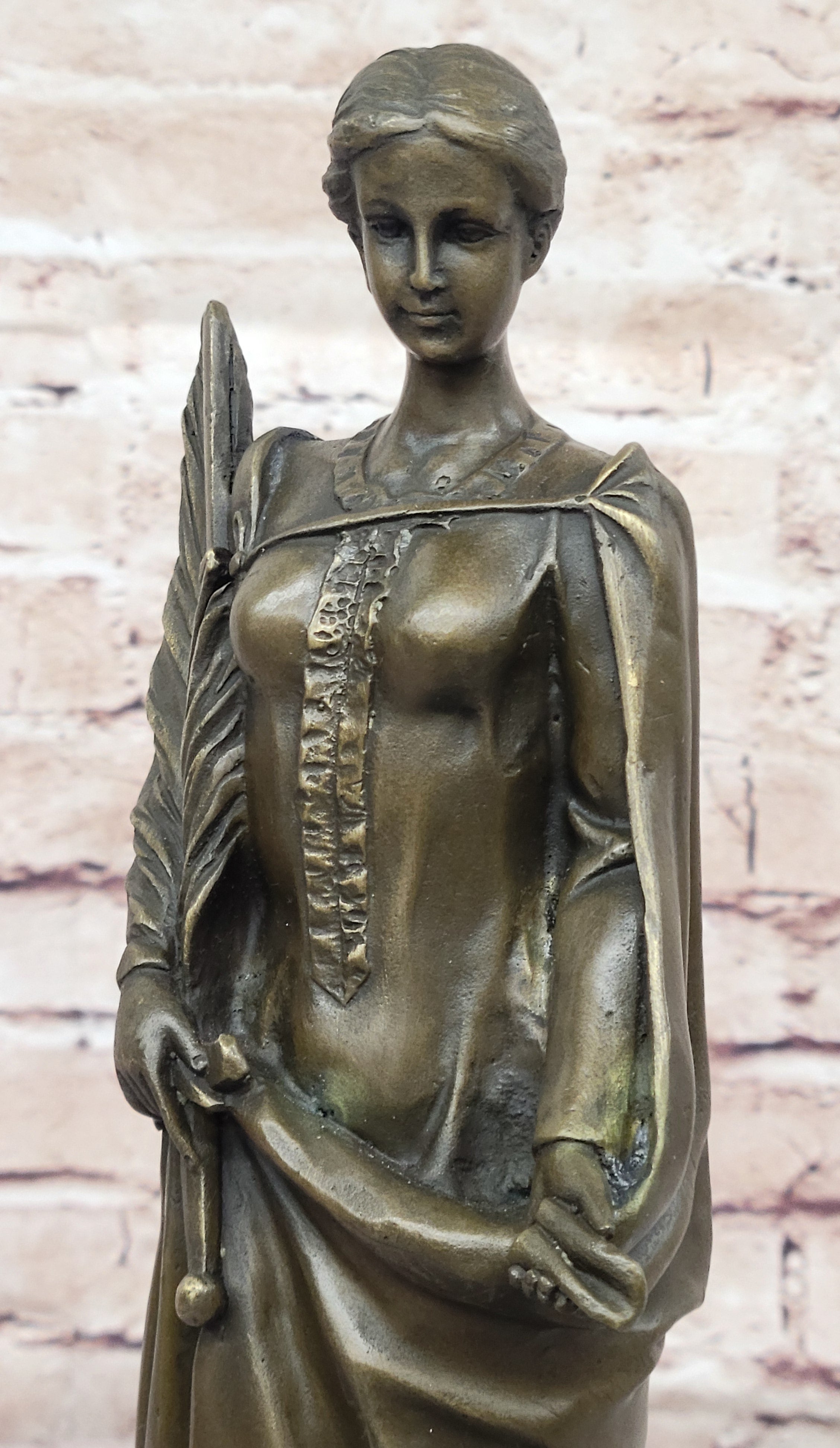 Bronze Fortuna Roman Of Fortune Statue Hot Cast Signed Artwork