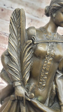 Bronze Fortuna Roman Of Fortune Statue Hot Cast Signed Artwork