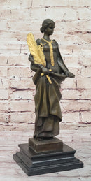 J. Kassin Bronze Woman with Gilded Palm – Elegant Sculpture