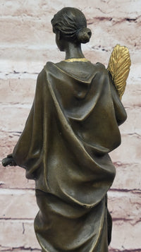 J. Kassin Bronze Woman with Gilded Palm – Elegant Sculpture