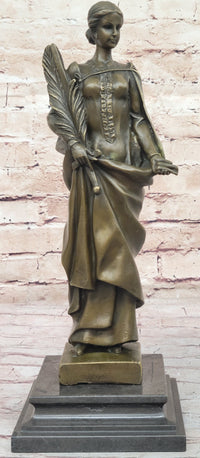 Bronze Fortuna Roman Of Fortune Statue Hot Cast Signed Artwork