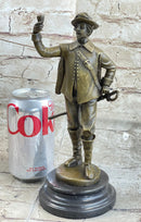 Real Pure Classic Bronze Cavalier Cavalry Soldier Sculpture