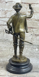 Real Pure Classic Bronze Cavalier Cavalry Soldier Sculpture
